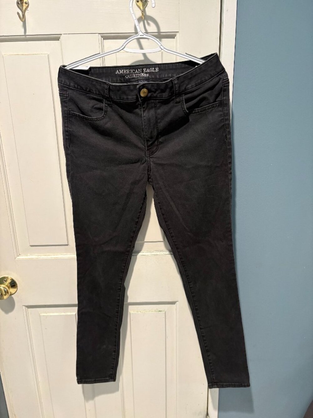 American Eagle Super Stretch Black Jeans | Women's Size 14 Regular
